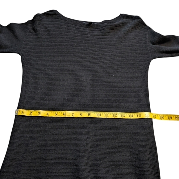 Banana Republic Wool-Cashmere Blend Ribbed Sweater Dress Black Women's Medium - Picture 13 of 14